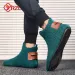 YRZL High Top Slip On Lightweight Slippers Plush Indoor Cotton Loafers Men Winter Warm Shoes_vogvips.com