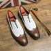 New Black And White Color-block Carved Brick Men's Shoes For Men's Business Leather British Derby Shoes Pointed Toe Banquet Wedding Leather Shoes_vogvips.com