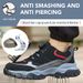 Men's Steel Toe Safety Work Shoes,Rotating Buckle,Breathable Mesh & Microfiber Leather Upper,EVA Sole Construction & Outdoor Working Sites Work Shoes_vogvips.com
