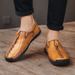 Men's Slip-On Leather Shoes With Stitched Sole, Casual Men's Loafers, Large Size Men's Shoes 47-48_vogvips.com