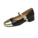 2025 New Style Round Toe Mary Jane Silk Sheepskin Low Shallow Mouth Single High Heel Buckle Fashion Shoes For Women_vogvips.com