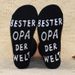 Mid-tube cotton socks sole letter non-slip adhesive socks creative casual sports floor socks_vogvips.com