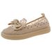 Evening Wind Single Shoes Women's Spring One-pedal Loafer Fisherman Shoes Thick-soled Breathable Mesh Doudou Shoes_vogvips.com