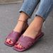 Women's Shoes Large Size New Fifteen Colors Women's Slippers Flat Bottom Square Head Leather Stitching Slippers Women's Sandals_vogvips.com