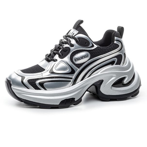 5CM Thick Platform Old Style Women's 2025 Spring New Style Versatile Casual Student Height-increasing Sports Single Shoes_vogvips.com