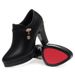 Women's Chunky Heel Round Toe Slip-On Dress Shoes - Soft Leather Comfortable Flats With Side Zipper For Work & Daily Wear_vogvips.com