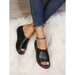 Summer Ladies Leather Sole Slippers Women Sexy High Heel Clogs Black Peep Toe Platform Mules Emal Slip On Sandals Shoes_vogvips.com
