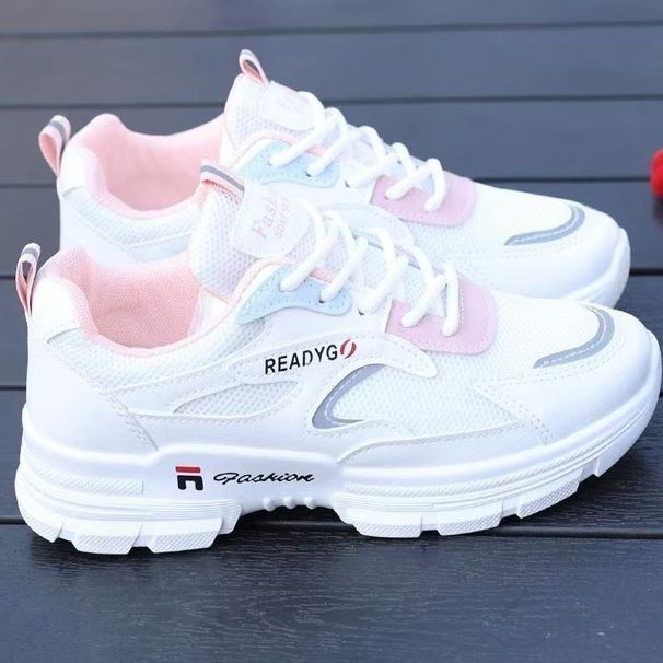 2024 Spring/Autumn Korean Edition Sports Shoes Women's Versatile Casual Shoes Student Breathable Board Shoes Flat Running Shoes_vogvips.com