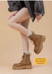 Women's 2025 New Vintage Rubbed Color Autumn Sweet And Cool Martin Boots Thick Bottom Motorcycle Short Boots In Big Yellow Boots_vogvips.com