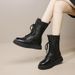 【Top Grain Leather】Women's 2025 Winter New Arrival Snow Boots - Versatile Thick Soled Fleece-lined Martens_vogvips.com