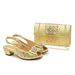 Women's Fashion High Heels Sandals Party Wedding Event Matching Rhinestone Embellished Flower Buckle Dress Shoes Bag Set_vogvips.com