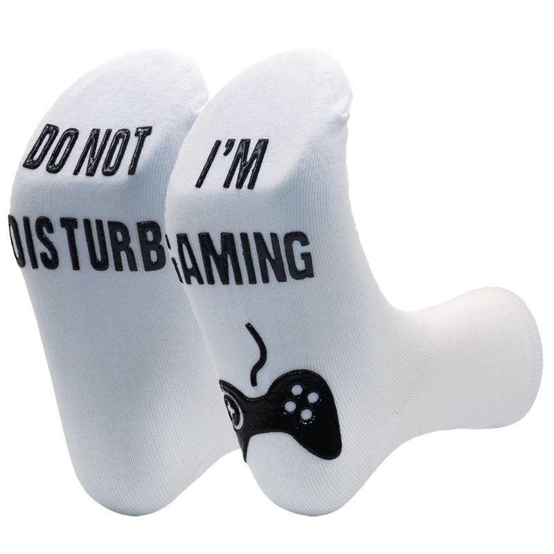 Mid-tube socks Creative sports socks sole letter non-slip dispensing game socks_vogvips.com