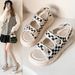 2025 New Trendy Fashion Thick-Soled Sandals For Women With Skirts Ins Summer Checkered Fairy Style Roman Shoes_vogvips.com