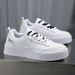 Four Seasons New Korean Edition Men's Trendy Leather Surface Breathable And Versatile Casual Sports Thick Bottom White_vogvips.com
