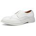 Euro Step Large Size 46 Height-Increasing Brogue White Leather Korean Style Dance New Casual Fashion Lace-Up Men's Shoes_vogvips.com
