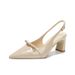 368-6 Spring And Autumn 2025 New Women's Shoes Design Bowknot Feel Backless Closed Toe Sandals Korean Style Chunky Heel_vogvips.com