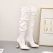 Women's Knee-High Stiletto Boots - Genuine Leather Pointed Toe High Heel Boots With Side Zipper, Slimming & Elegant For Winter Wine Glass Heel_vogvips.com