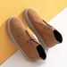 European Warm Series Men's Winter Short With Fleece Lining, Warm Yellow Martin Boots, Suede Desert Boots_vogvips.com