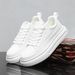 Men's Summer White Platform Sneakers Versatile Lightweight Breathable Soft Soled Casual Trendy X10_vogvips.com