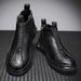 European Warm Series 2025 Martin For Men, New Autumn Slip-On Casual High-Top Leather Shoes, Mid-Top British Work Boots, Short Boots_vogvips.com