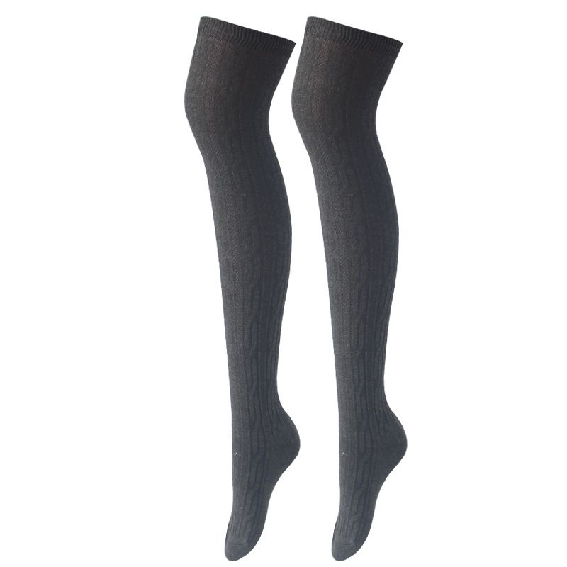 Socks Stockings Over The Knee Socks Knitted Twist Thigh Socks Women's Long Leg Socks Over The Knee High Socks_vogvips.com