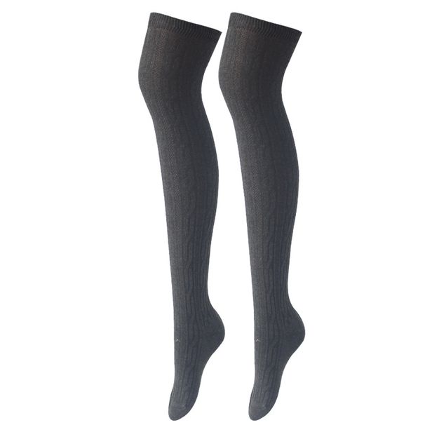 Socks Stockings Over The Knee Socks Knitted Twist Thigh Socks Women's Long Leg Socks Over The Knee High Socks_vogvips.com