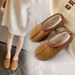 Ethic style Baotou half slippers, thick soled sow boots for wome, 2025 ew witer tire bottom with fleece, oe step_vogvips.com