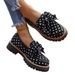British-style Polka Dot Low-top Women's Shoes, 2026 Spring New Platform Loafers With Bow, Casual Shoes_vogvips.com