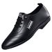 ShoeVault Leather New Loafers Versatile Korean Style White Men's Soft Sole Casual Shoes Business Sneakers_vogvips.com
