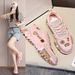 Sparkling Rhinestone Chunky Dad Shoes For Women | Fashion Platform Sneakers With Breathable Knit Upper, Comfortable Walking Shoes_vogvips.com