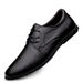 Men's Small Leather Shoes Casual Round Head Rubber Wedding Low Top Loafers Men's Shoes_vogvips.com