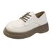 Plus Size To Loafers Women S Summer Thick Sole Retro Square British Style Small Leather Platform Big Toe Single_vogvips.com