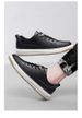 Men's Round Head Board Shoes Cowhide Surface Breathable Embossed Casual Little White Shoes Low-top Sports Men's Shoes_vogvips.com