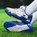 26ss Correct Logo 1 Soccer Youth Leather Surface Rotating Buckle Spike Flat Sole Kids Student Training Sports Children's Shoes_vogvips.com