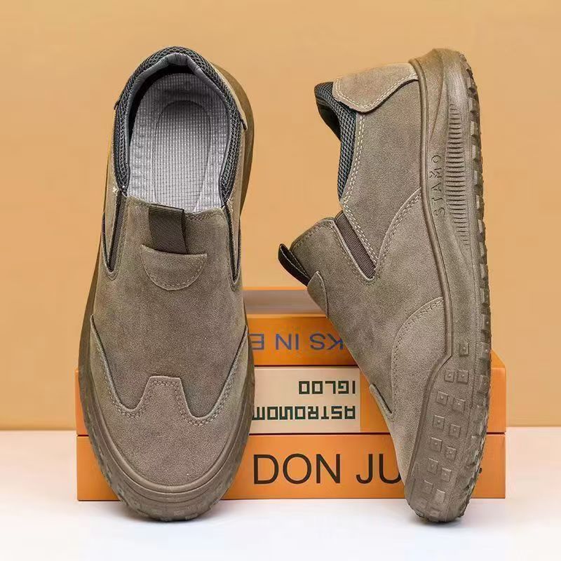 2024 New Style Men's Low Top Waterproof Leather Boots, Outdoor Non Slip Wear Resistant Casual Breathable Work Shoes_vogvips.com