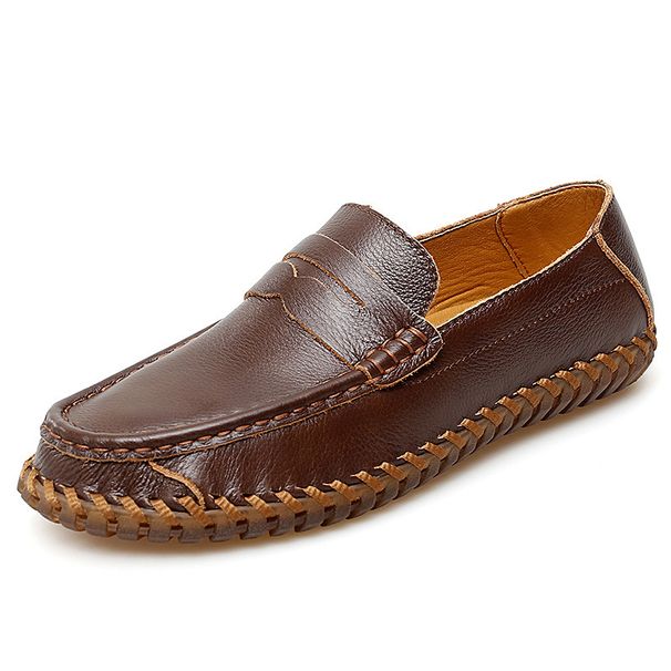 TerraStride Italian High-End Loafers For Men Genuine Leather Casual Slip-On Driving Shoes Large Size_vogvips.com