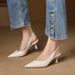 2026 Pointed 699-2 Patent Leather Toe Back Strap Single Daily Commuting Work Shoes Korean Style Simple High Heels Size 3_vogvips.com