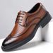 Euro Step Men's Leather 2025 Summer Hollow Business Formal Casual British Style Brogue Wedding Shoes_vogvips.com
