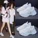 Korean Version Summer New Dad Thick Soled Student Mesh Shoes, Women's Trendy Breathable Sports Shoes K-9-3_vogvips.com