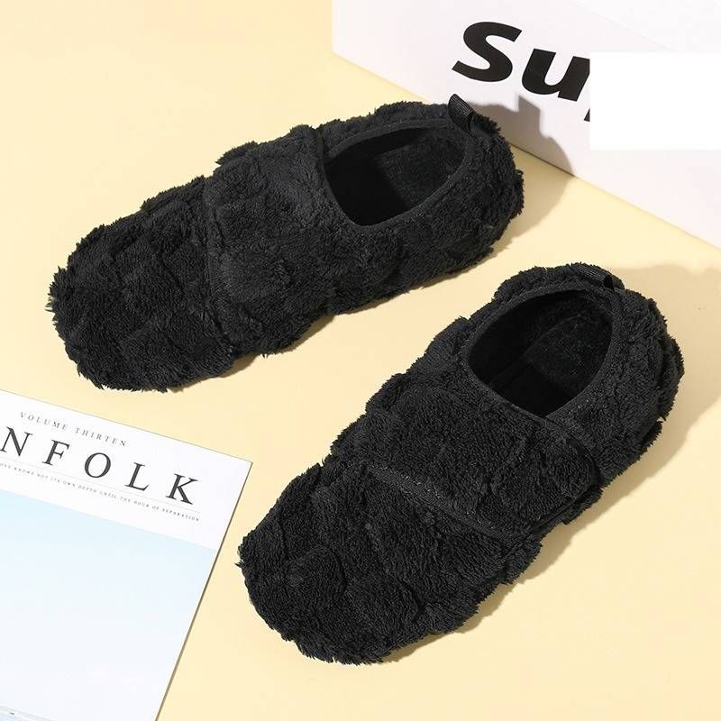 Women's Shoes Cozy Couple Slippers For Indoor Wear - Unisex Soft Fleece Lined House Shoes With Non-Slip Rubber Sole, Warm & Breathable_vogvips.com