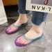 Cross-border In-stock Fashion Crystal Slippers Women, Closed-toe Non-slip Sandals For Home, Bathroom, Bathing, And Beach_vogvips.com