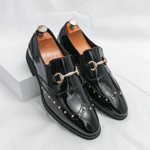 New Colored Banquet Dress Business Men's Shoes With One Foot Pointed Toe Casual Loafers Korean Style Trendy British Style Wedding Shoes_vogvips.com