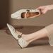 New Autumn Winter French Retro Women's Shoes, Shallow-cut Soft Leather Low-heel Mary Jane Shoes With Pleated Details And_vogvips.com
