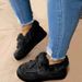 Winter Round Toe Thick Sole Fleece Lined Thickened Warm Cotton Shoes For Women, Large Size, Stitched Bag Shoes, Snow_vogvips.com