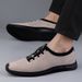 Casual Thin Leather Soft Sole Lace-up Men's Casual Shoes Work Men's Shoes_vogvips.com