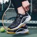American Professional Rotating Button Wear-Resistant Leather Chameleon Tennis Sports Shoes Men's And Women's_vogvips.com