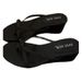 Black Thick-soled Women's Flip-flops For Outdoor Wear, Summer 2025 New Model, Wedge Heel, Non-slip, Height-increasing,_vogvips.com