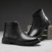 European Warm Series 2025 Winter Slip-On Zipper Martin Lightweight Versatile Personality Trendy Shoes Fleece-Lined Warm High-Top Work Boots_vogvips.com