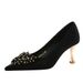 1818-H90 Pointed High-heeled Shoes With Fine Beaded Metal Flowers, Shallow Mouthed And Comfortable High Heels Made Of_vogvips.com