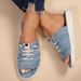 New Large Summer Flat Canvas Lightweight For Women 43 Ladies Slippers_vogvips.com